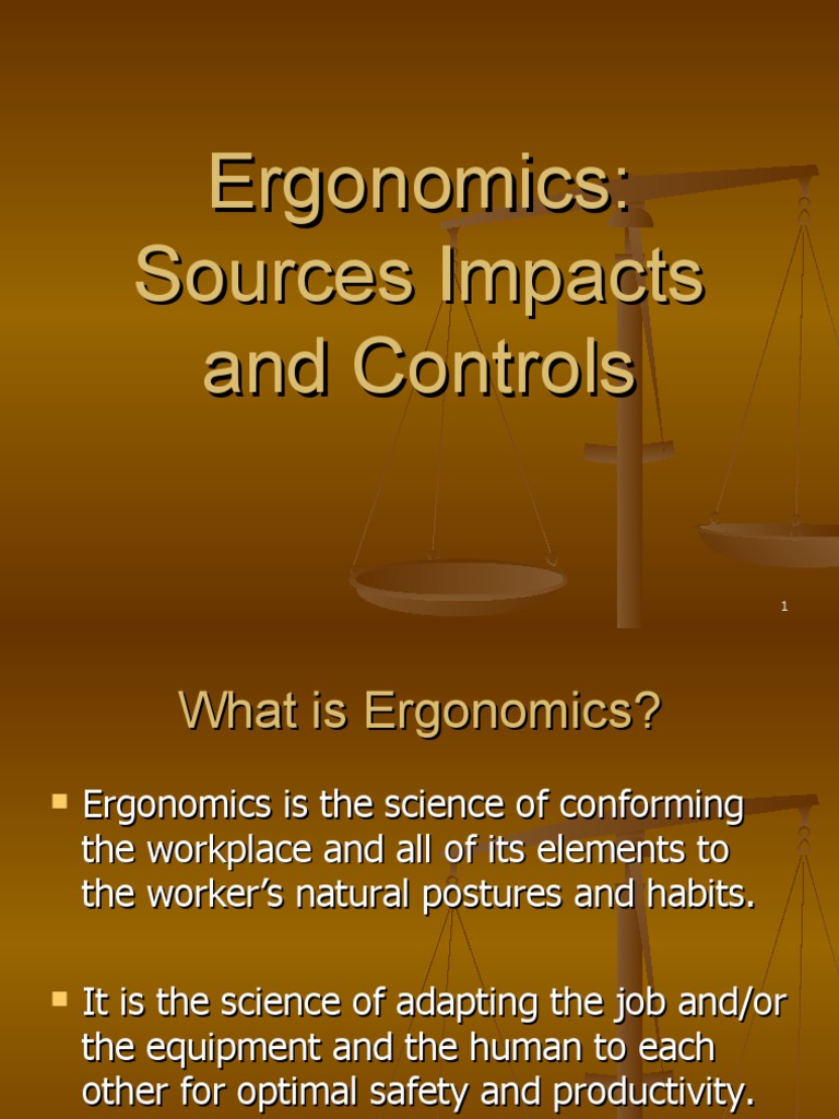 Lecture - Ergonomics and Controls | PDF | Human Factors And Ergonomics ...
