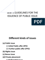 Sebi'S Guidelines For The Issuence of Public Issue