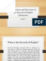 Record-of-Rights Preparation and Revision Procedures