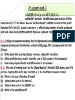 Assignment-3 Assignment-3: (Business Mathematics and Statistics (Business Mathematics and Statistics