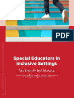 Special Educators in Inclusive Settings: Take Steps For Self-Advocacy!