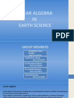 Linear Algebra in EarthSci.