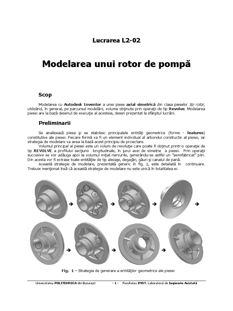 L2-02 Modelarea Unui Rotor de Pompa | PDF