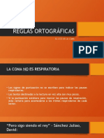 REGLAS ORTOGRÁFICAS - Uso de La Coma