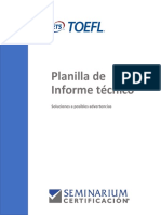 Plantilla de Soluciones de Informe Tecnico TOEFL