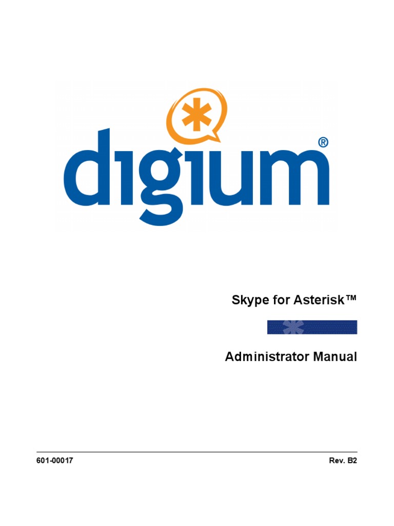 Skype For Asterisk Admin Manual | PDF | Port (Computer Networking ...