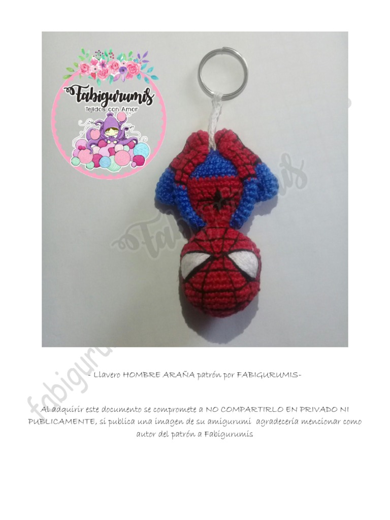 Llavero HOMBRE ARAÑA Patrón Por FABIGURUMIS | PDF | Artes (general) |  Naturaleza, image size:768x1024