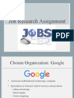 Job Research Assignment