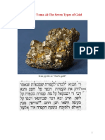 Daf Ditty Yoma 44:the Seven Types of Gold: Iron Pyrite or "Fool's Gold"