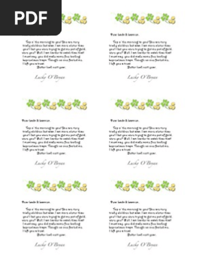 Leprechaun Letter