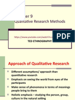 Qualitative Research Methods: Ted Ethnography