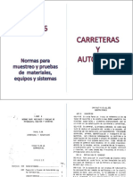 Normas Para Muestreo y Pruebas de Materiales Equipos y Sistemas - Carreteras y Autopistas