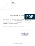 Certificado de Trabajo