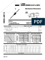 Description Mechanical Dimensions: Watt ZENER DIODES (2.4V To 200V)