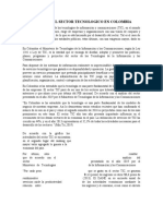 Analisis Del Sector Tecnologico en Colombia