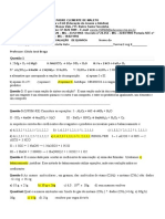 avaliação de química..