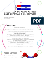 Produccion de Acido Nítrico para Exportar A El Salvador