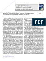 Membrane Structure and Function. Relevance of Lipid and Protein