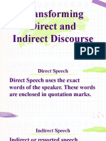 Transforming Direct and Indirect Discourse