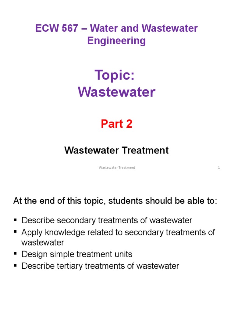 Wastewater Treatment Processes Explained | PDF | Sewage Treatment ...