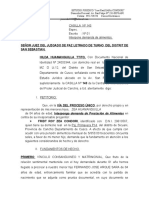 Demanda de alimentos para menor