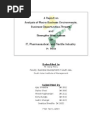 Download Analysis of Macro Business Environment and SWOT Analysis of Key Industries in India by Minesh Rajbhandari SN50996557 doc pdf