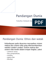 Agama Dan Budaya, Pandangan Hidup Dan Ethos