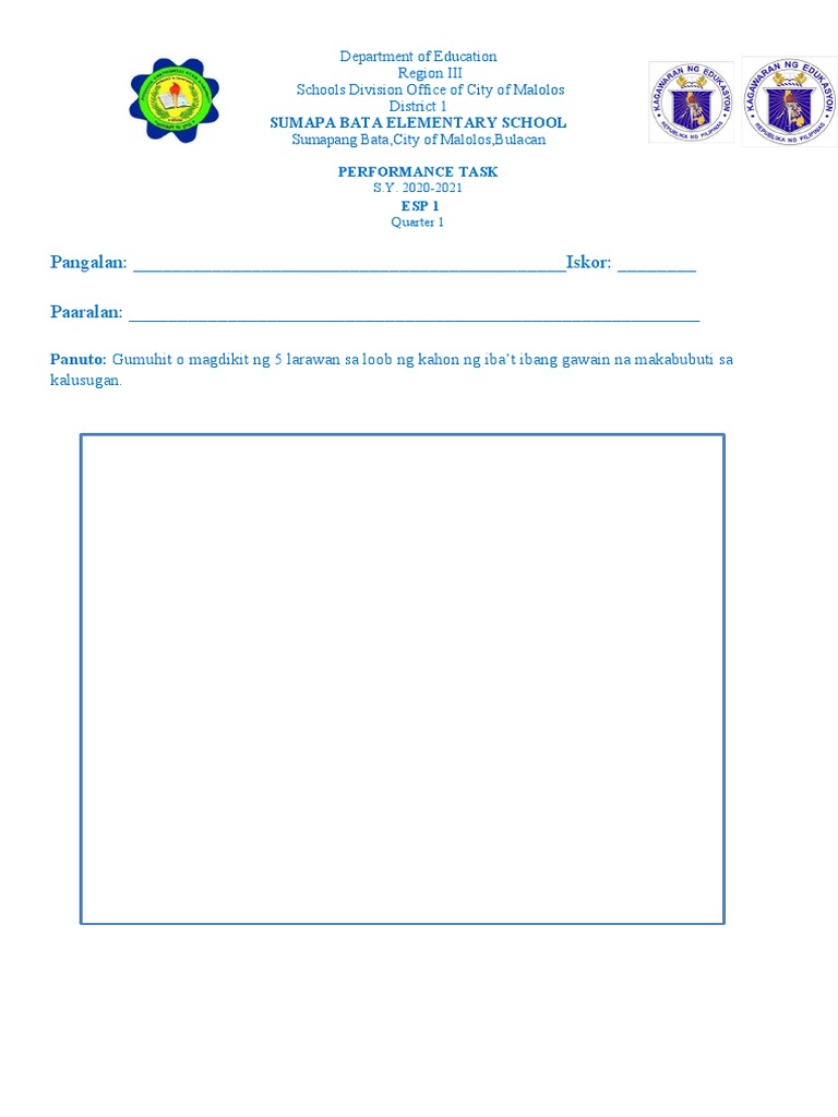 Health Activities Task ESP 1 Q1 | PDF