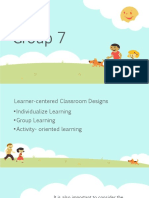 Learner Centered Classroom Design