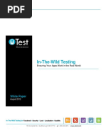 In-The-Wild Testing: White Paper