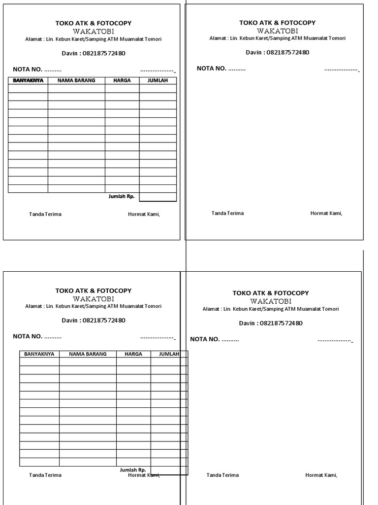 Nota Kosong | PDF