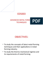 Advanced Metal Forming Techniques