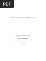 The Impact of Media Beauty Standards On Women's Self Esteem: Danica Alyanna Katrina L. Madariaga