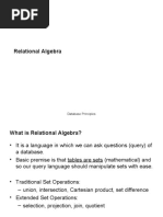 Relational Algebra: Database Principles