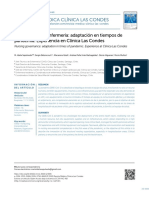 Gobernanza de Enfermería Adaptación en Tiempos de Pandemia. Experiencia Clínica Las Condes