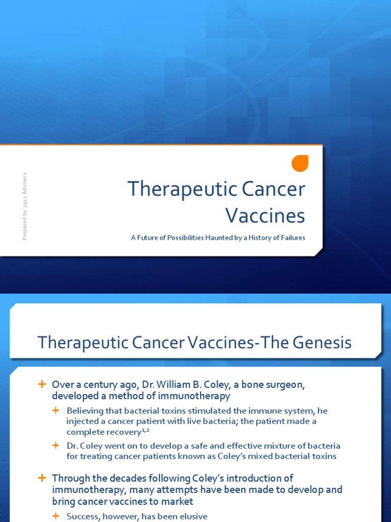 Therapeutic Cancer Vaccines: A Future of Possibilities Haunted by A ...