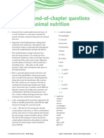 Answers To End-Of-Chapter Questions Chapter 7: Animal Nutrition
