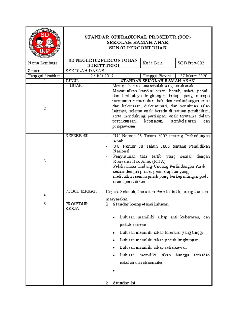 Sop sekolah ramah anak pdf