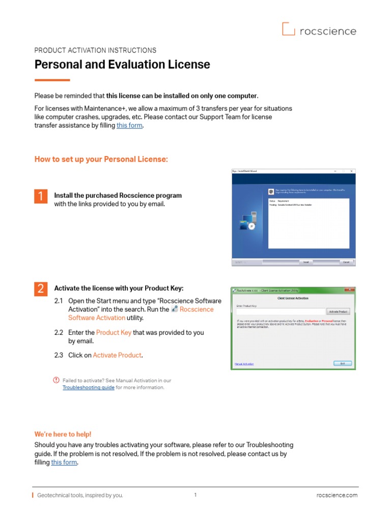 Rocscience License Activation Guide | PDF