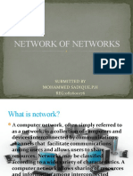 Network of Networks: Submitted by Mohammed Sadique.P.H REG:082600176