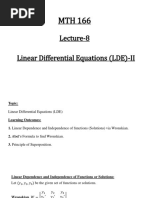 Lecture 8linear Differential Equations II