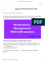 Performance Management MCQ Questions