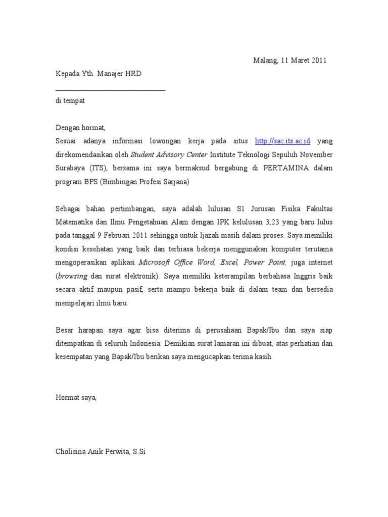 Download 95+ Contoh Surat Lamaran Kerja Vacancy Terbaik Gratis