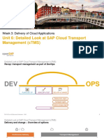 Unit 6: Detailed Look at SAP Cloud Transport Management (CTMS)