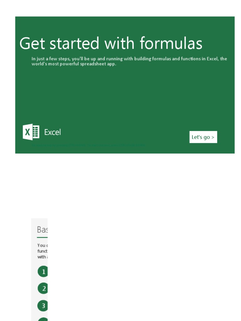 Excel Learning | PDF | Microsoft Excel | Formula
