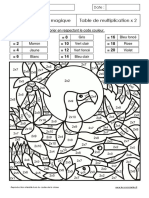 Coloriage Magique Dodo Table Multiplication x2