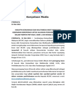 Kenyataan Media MCMC Surat Kebenaran Beroperasi Pemegang Lesen PKP 3-0