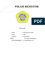 Klasifikasi Resistor (Tugas 1)