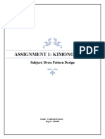 Assignment 1: Kimono Dress: Subject: Dress Pattern Design