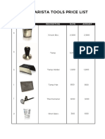 Barista Tools Price List 2021